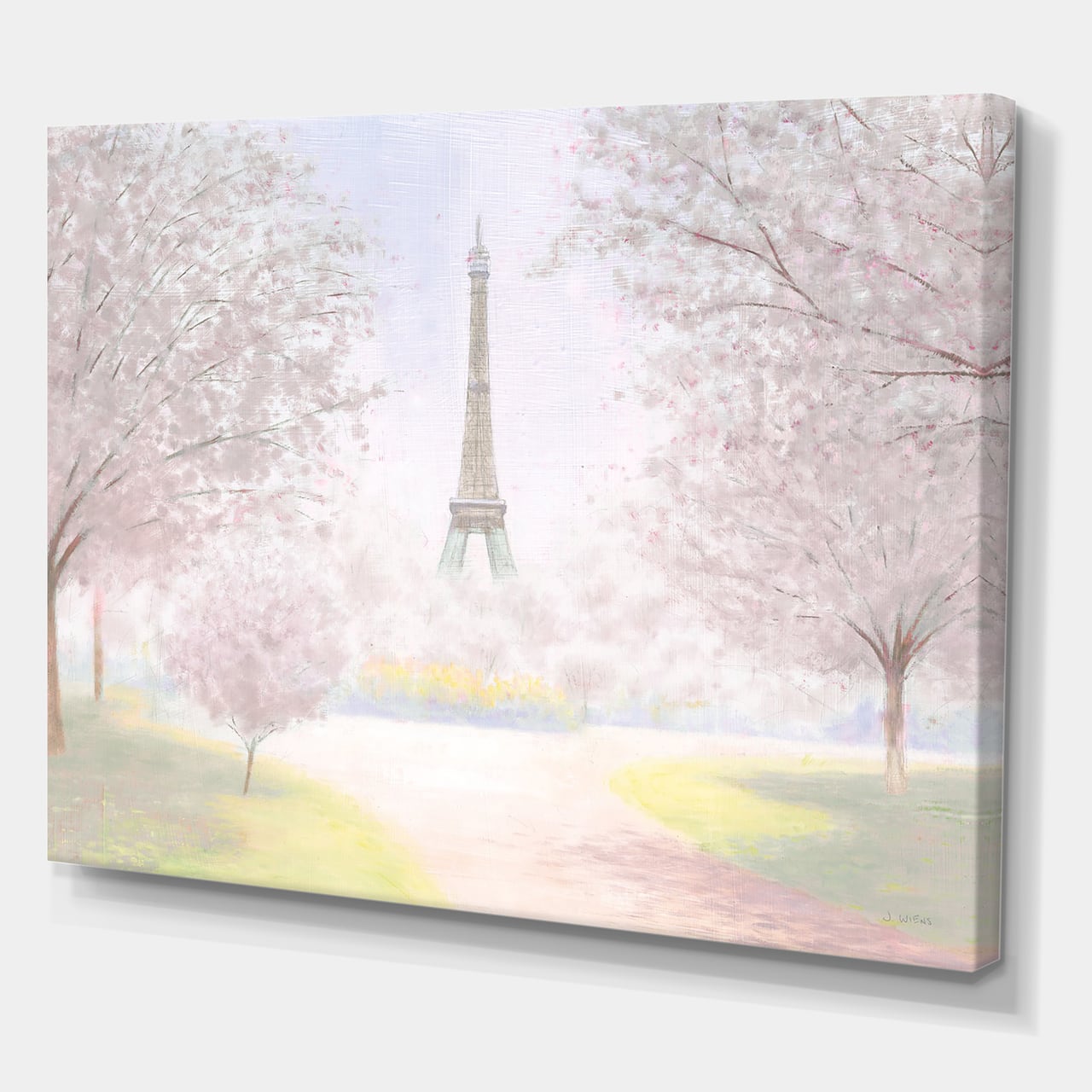 Designart - Pretty Paris - Landscape Canvas Art